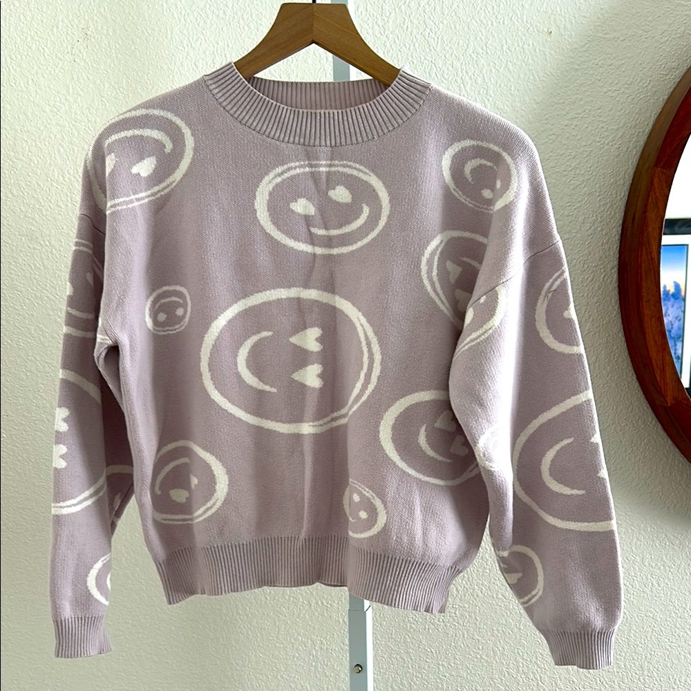 Princess Polly Purple Smiley Sweater